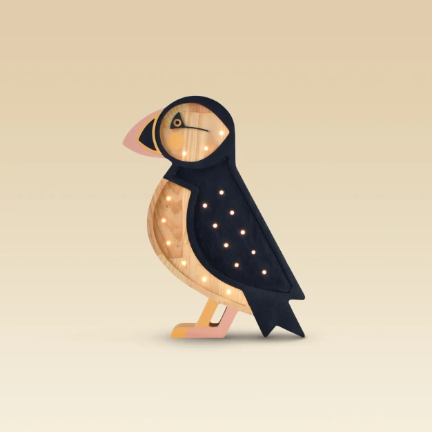 Lampka nocna Peekaboo Maskonur - drewno